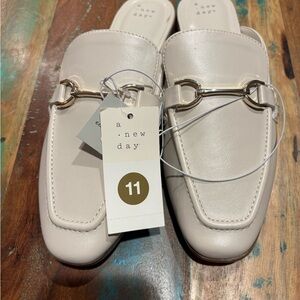 A New Day Women's Tan Mules with Buckle